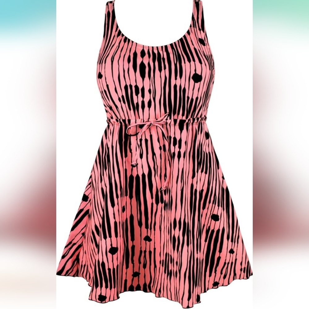 JINXUEER PLUS SIZE Tummy Control Swimdress